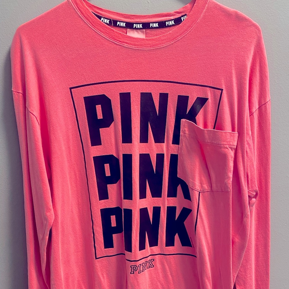 Vintage Victoria’s Secret PINK long sleeved tshirt Small. Excellent condition